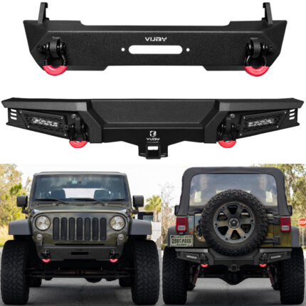 Vijay Front and Rear Bumper Fits 2007-2018 Jeep Wrangler JK/JKU