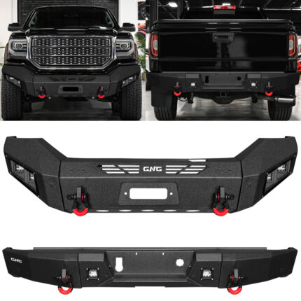 GNG Front and Rear Bumper Fits 2016-2018 GMC Sierra 1500