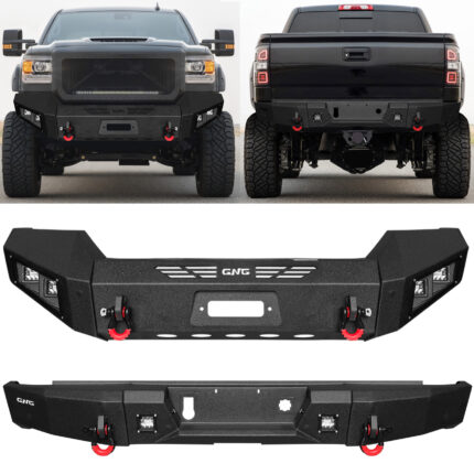 GNG Front and Rear Bumper Fits 2015-2019 GMC Sierra 2500/3500