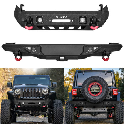 Vijay Front Bumper and Rear Bumper Fits 2018-2026 Jeep Wrangler JL/JLU