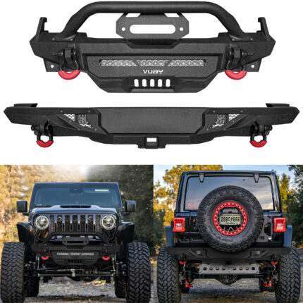 Vijay Front Bumper and Rear Bumper Fits 2018-2026 Jeep Wrangler JL/JLU
