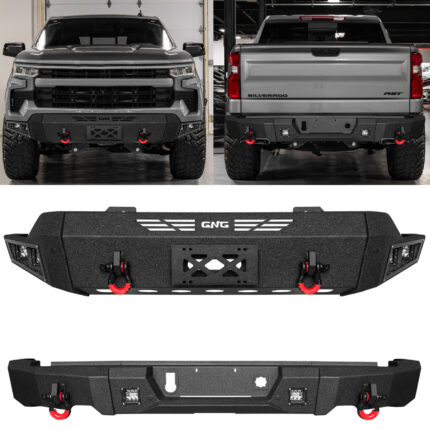 GNG Front Bumper and Rear Bumper Fits 2022-2026 Chevy Silverado 1500