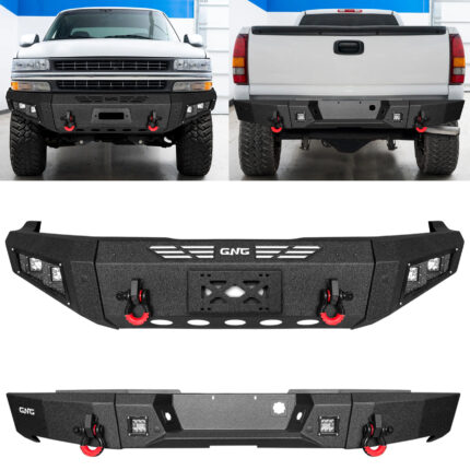 GNG Front and Rear Bumper Fits 1999-2002 Chevrolet Silverado 1500