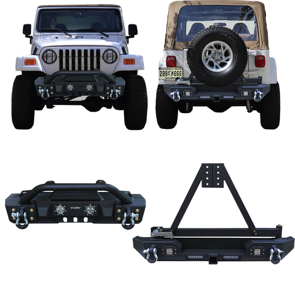 Vijay Front and Rear Bumper Fits 1997-2006 Wrangler TJ