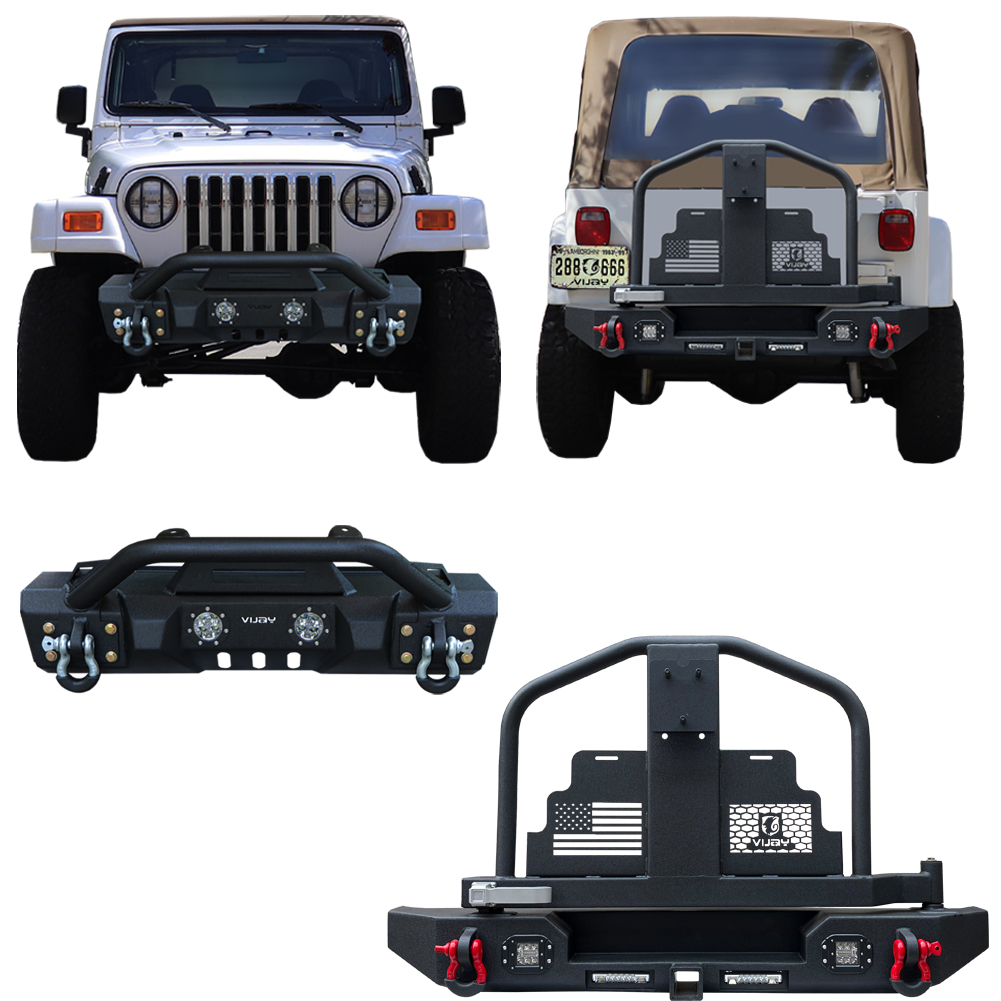 Vijay Front and Rear Bumper Fits 1997-2006 Wrangler TJ