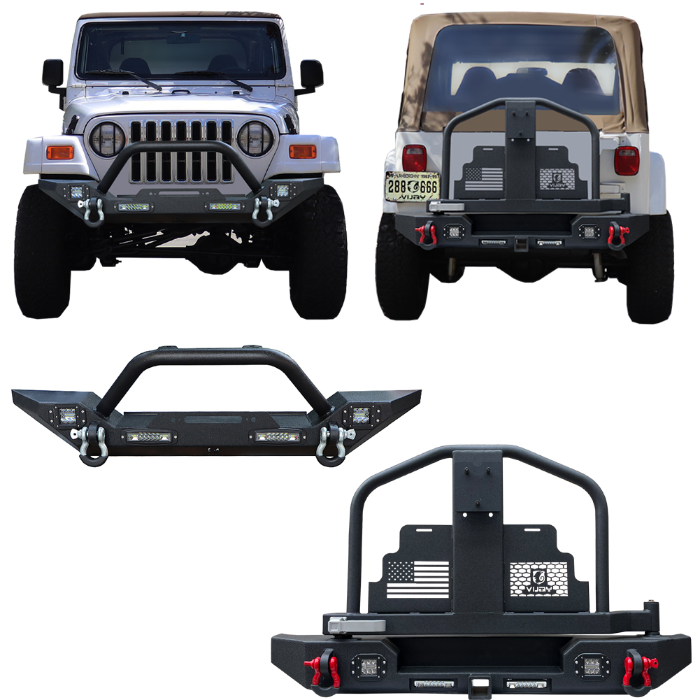 Vijay Front and Rear Bumper Fits 1997-2006 Wrangler TJ