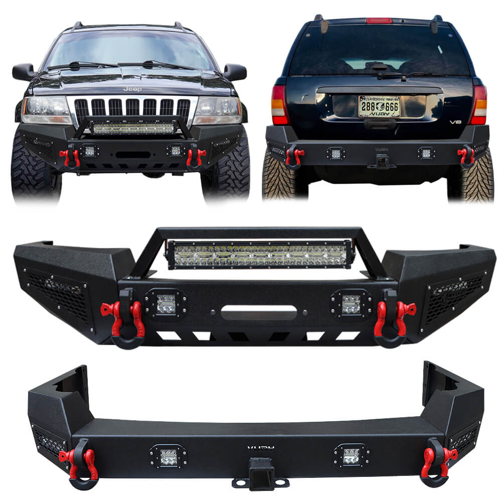 Vijay Front and Rear Bumper Fits 1999-2004 Jeep Grand Cherokee WJ