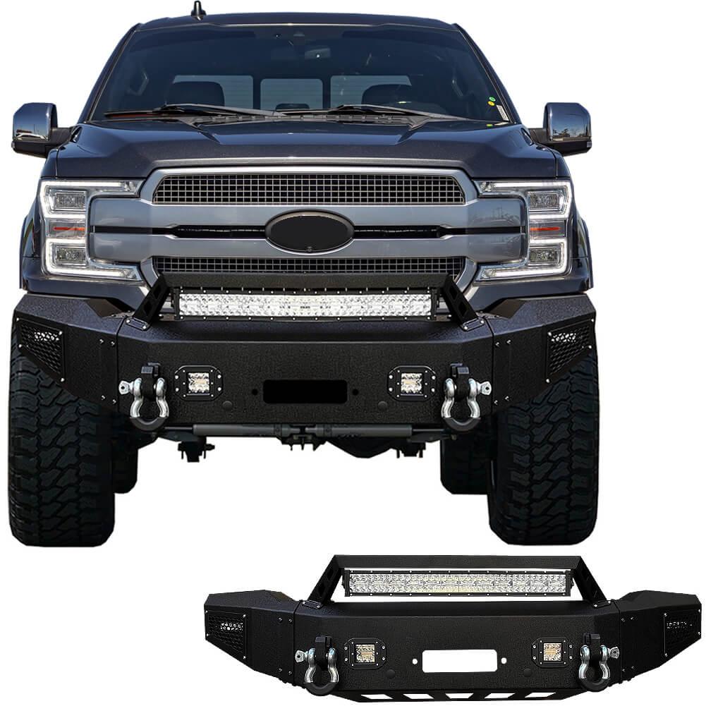 Vijay Front Bumper Fits 2018-2020 Ford F150(Excluding Raptor) with Winch Plate