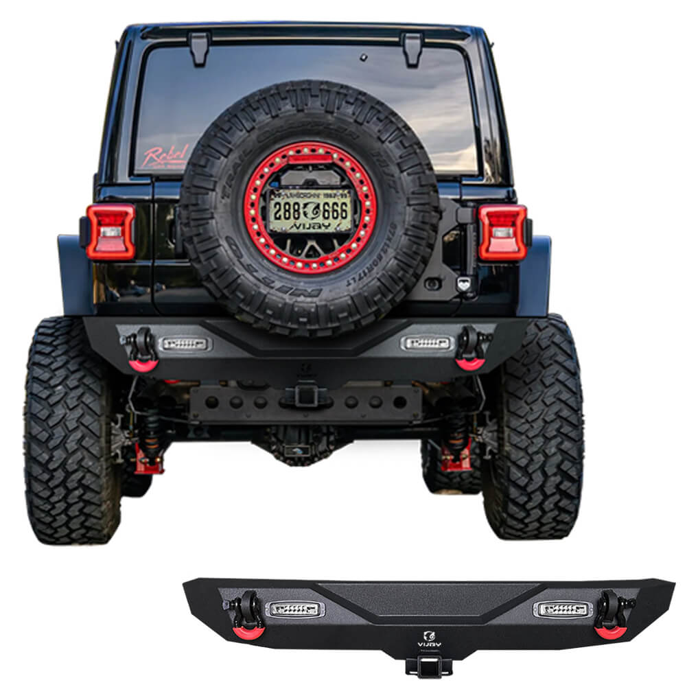 Vijay Rear Bumper Fits 2018-2024 Jeep Wrangler JL/JLU