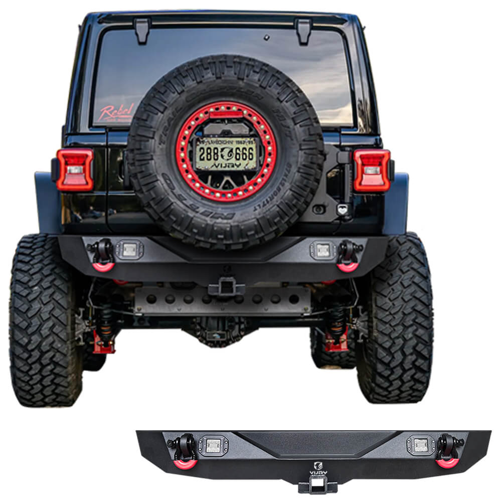 Vijay Rear Bumper Fits 2018-2024 Jeep Wrangler JL/JLU