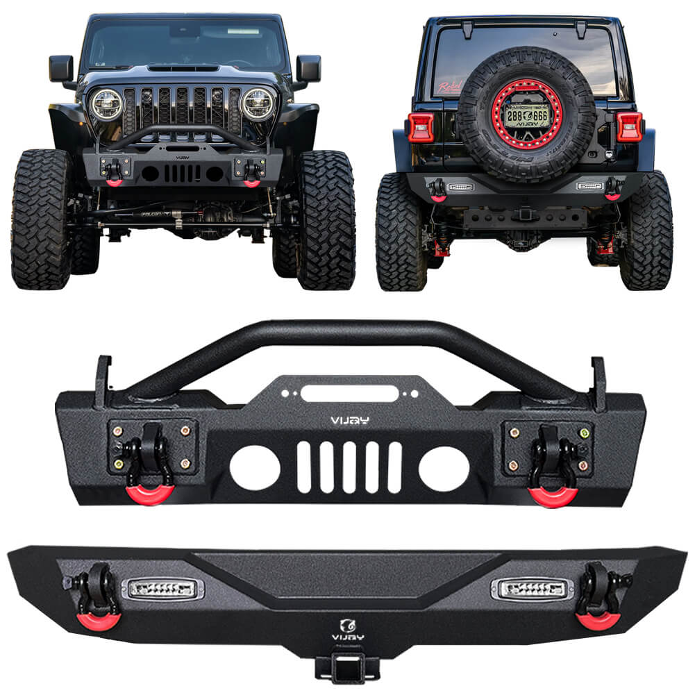 Vijay Front and Rear Bumper Fits 2018-2024 Jeep Wrangler JL/JLU