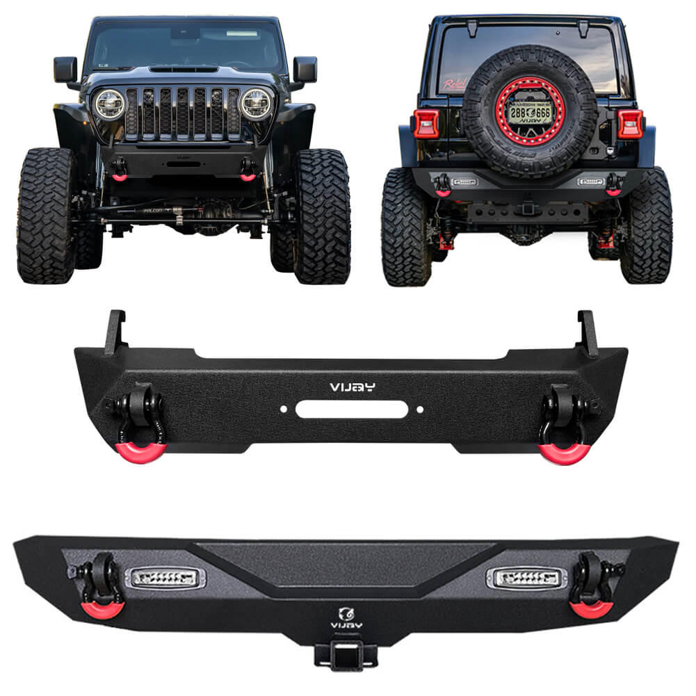 Vijay Front and Rear Bumper Fits 2018-2024 Jeep Wrangler JL/JLU