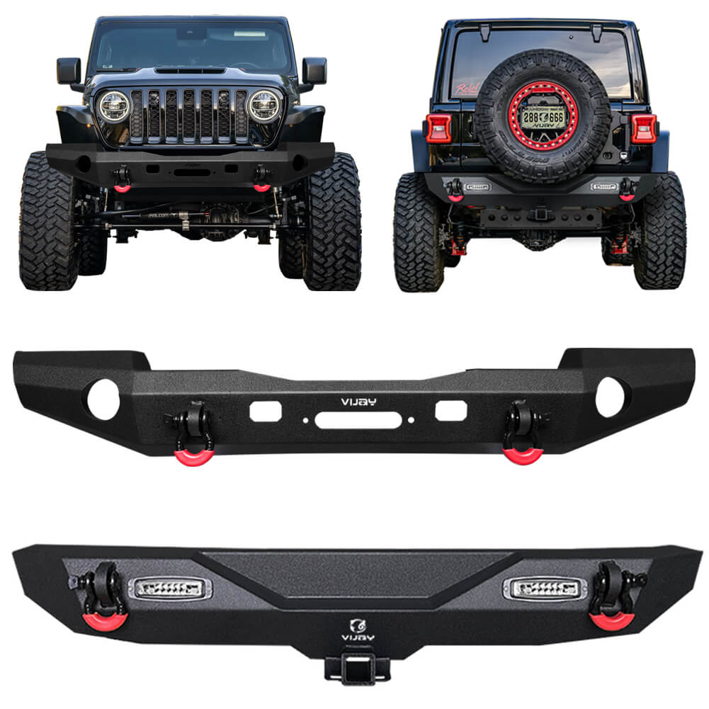 Vijay Front and Rear Bumper Fits 2018-2024 Jeep Wrangler JL/JLU