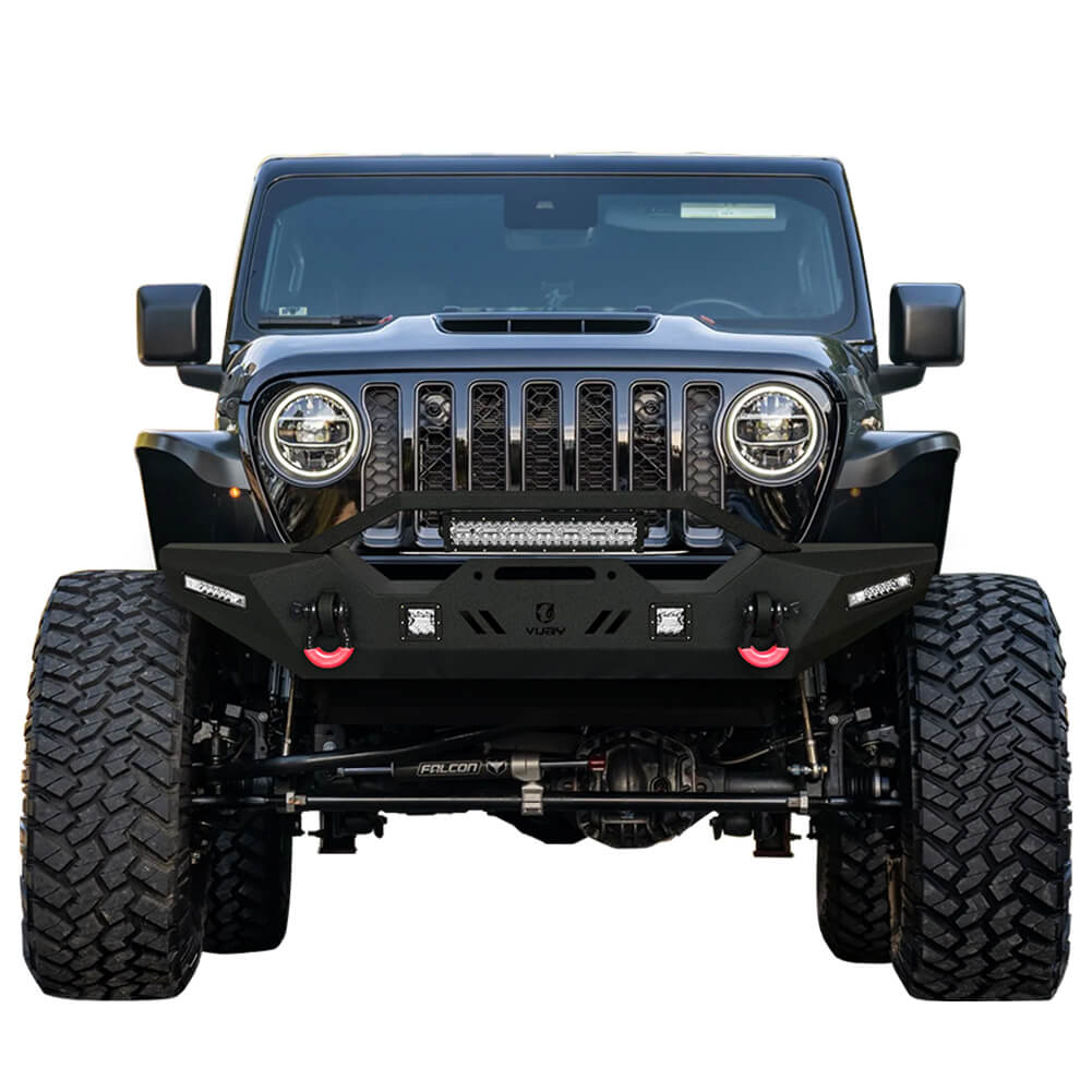 Vijay Front Bumper Fits 2007-2023 Jeep Wrangler JK/JKU/JL/JLU and 2020-2023 Jeep Gladiator JT