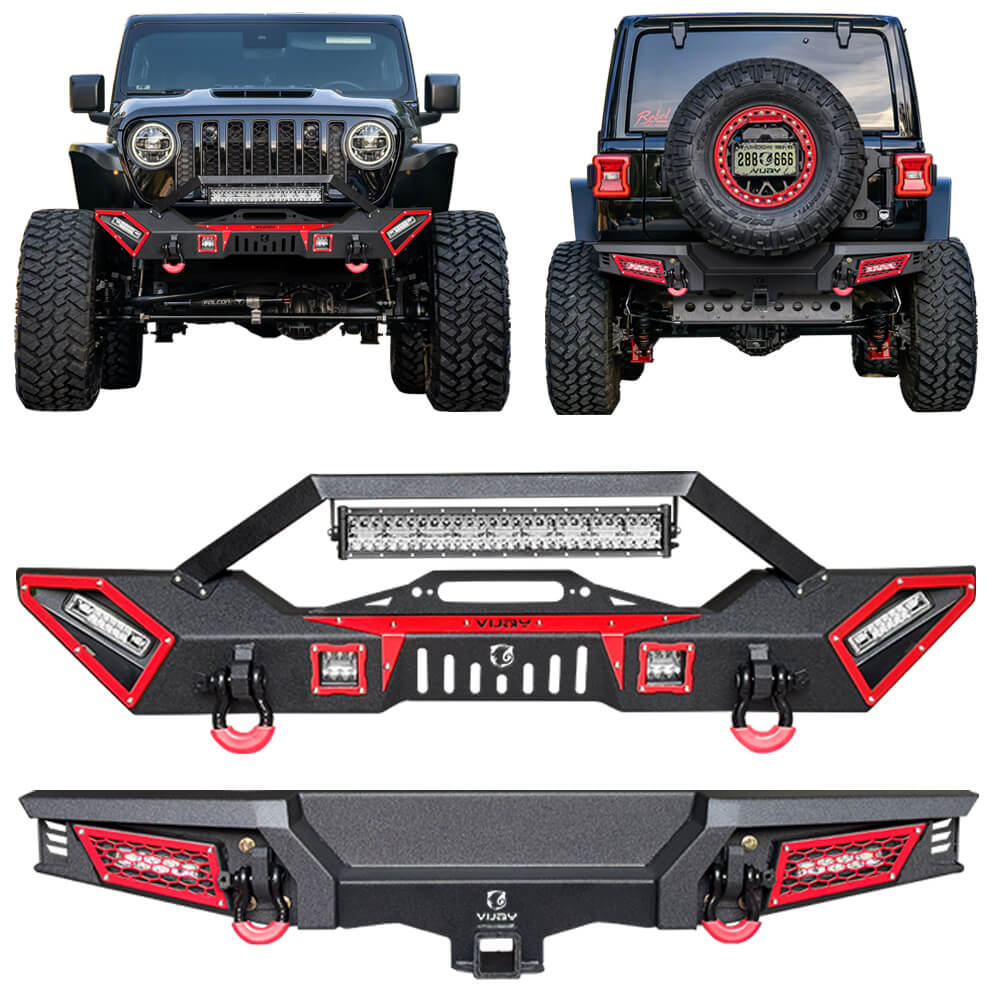 Vijay Front and Rear Bumper Fits 2018-2024 Jeep Wrangler JL/JLU