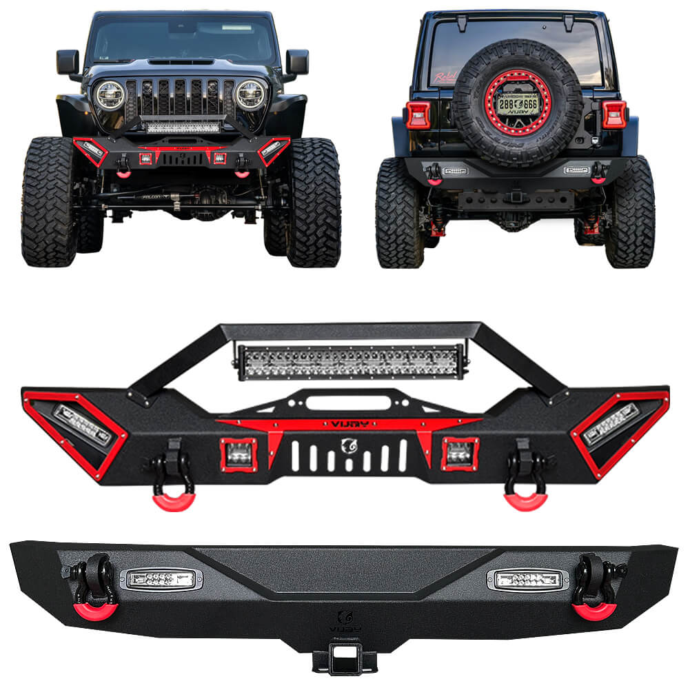 Vijay Front and Rear Bumper Fits 2018-2024 Jeep Wrangler JL/JLU