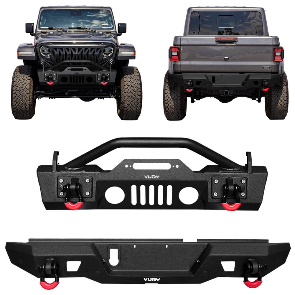 Vijay Front and Rear Bumper Fits 2020-2024 Jeep Gladiator JT