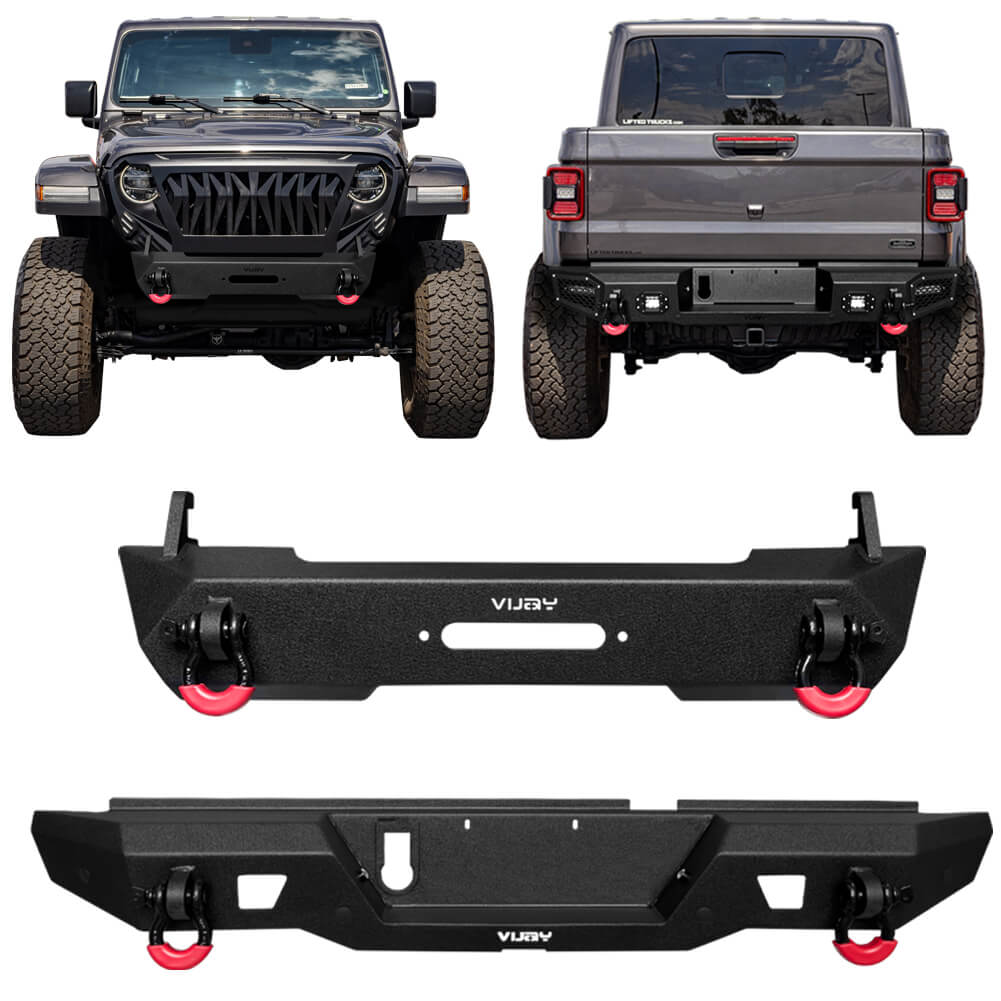 Vijay Front and Rear Bumper Fits 2020-2024 Jeep Gladiator JT