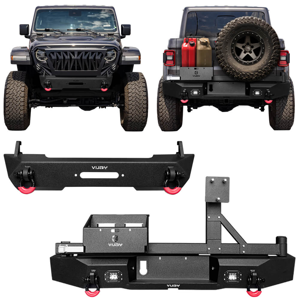 Vijay Front and Rear Bumper Fits 2020-2024 Jeep Gladiator JT