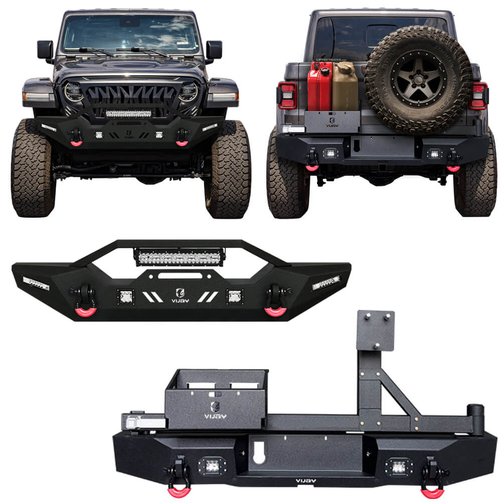 Vijay Front and Rear Bumper Fits 2020-2024 Jeep Gladiator JT