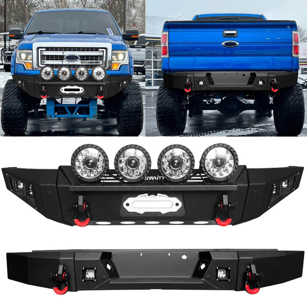 Vijay Front and Rear Bumper Fits 2009-2014 Ford F150 (Excluding Raptor)