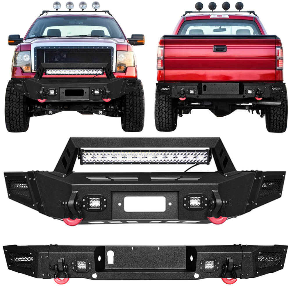 Vijay Front Bumper and Rear Bumper Fits 2009-2014 Ford F150 (Excluding Raptor)