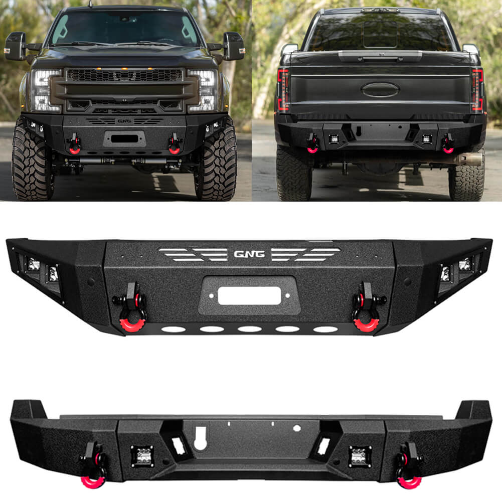 GNG Front and Rear Bumper Fits 2017-2022 Ford F250 F350 F450 Super Duty