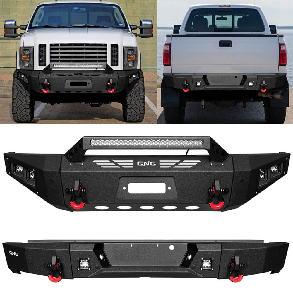 GNG Front and Rear Bumper Fits 2008-2010 Ford F250 F350 F450 Super Duty