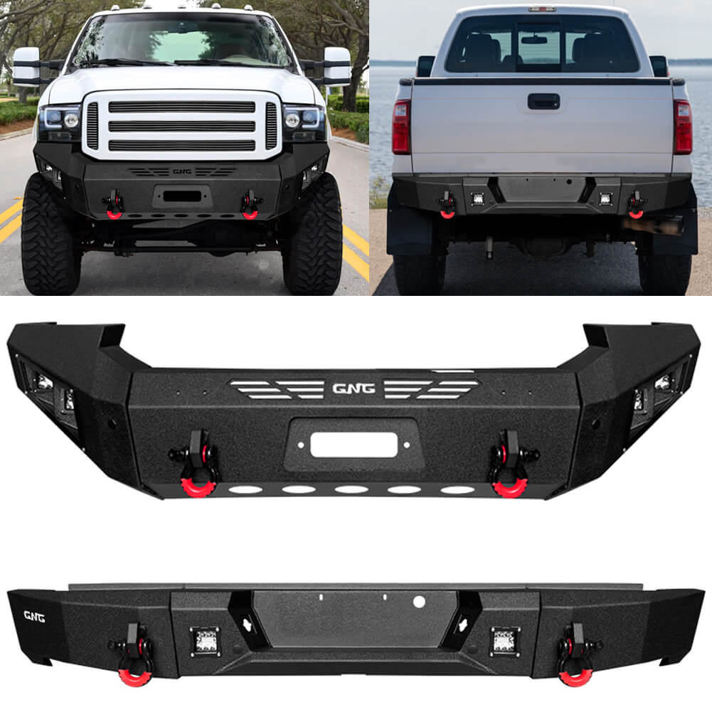 GNG Front and Rear Bumper Fits 2005-2007 Ford F250 F350 F450 Super Duty