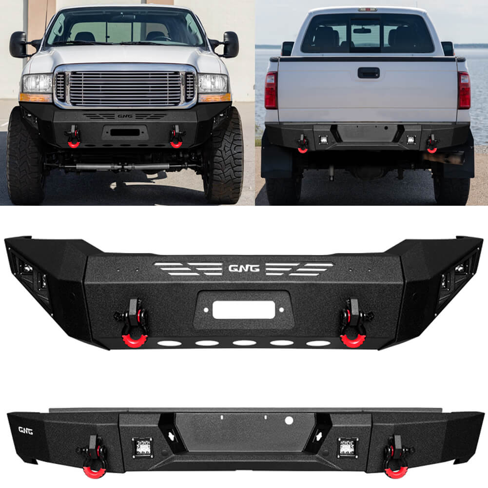 GNG Front and Rear Bumper Fits 1999-2004 Ford F250 F350 F450 Super Duty