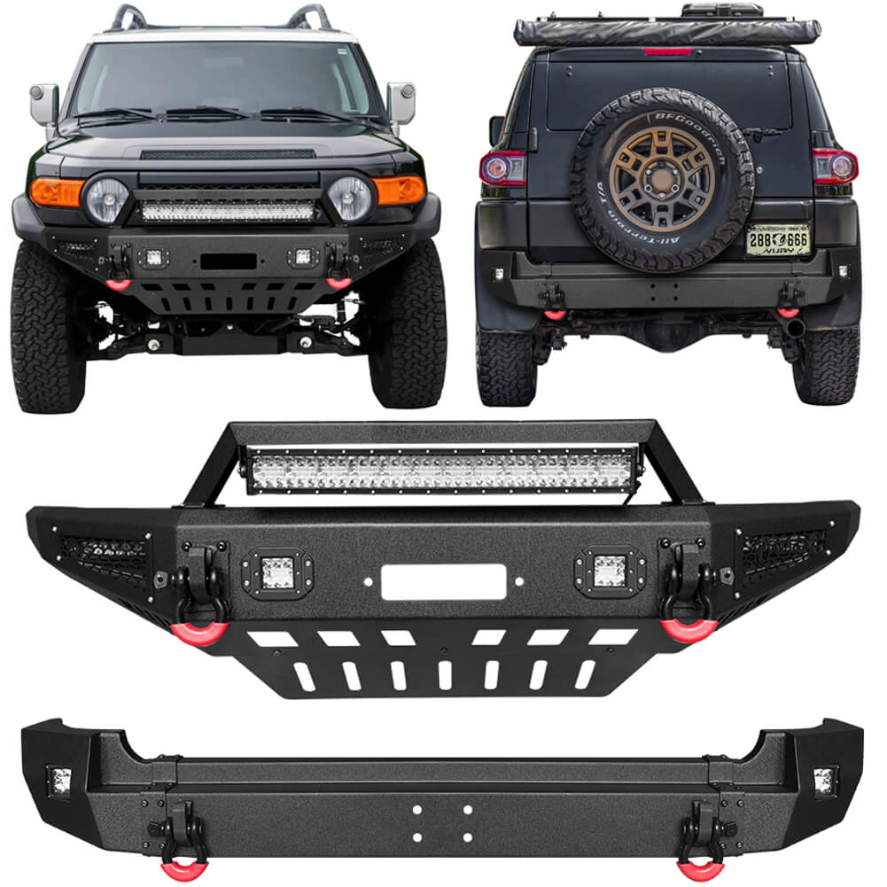 Vijay Front Bumper and Rear Bumper Fits 2007-2014 Toyota FJ Cruiser