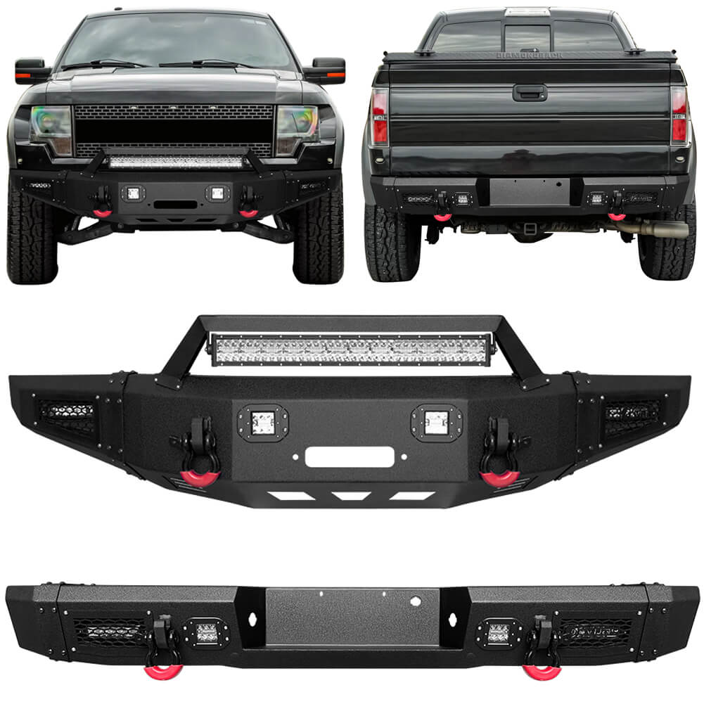 Vijay Front Bumper and Rear Bumper Fits 2010-2014 Ford F150 Raptor SVT